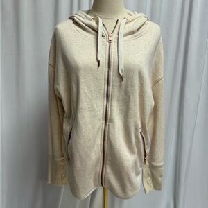 Athleta Women's Beige Zip-Up Hoodie